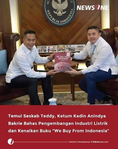 Seskab Teddy Indra Wijaya menerima Ketua Umum Kadin Anindya Bakrie